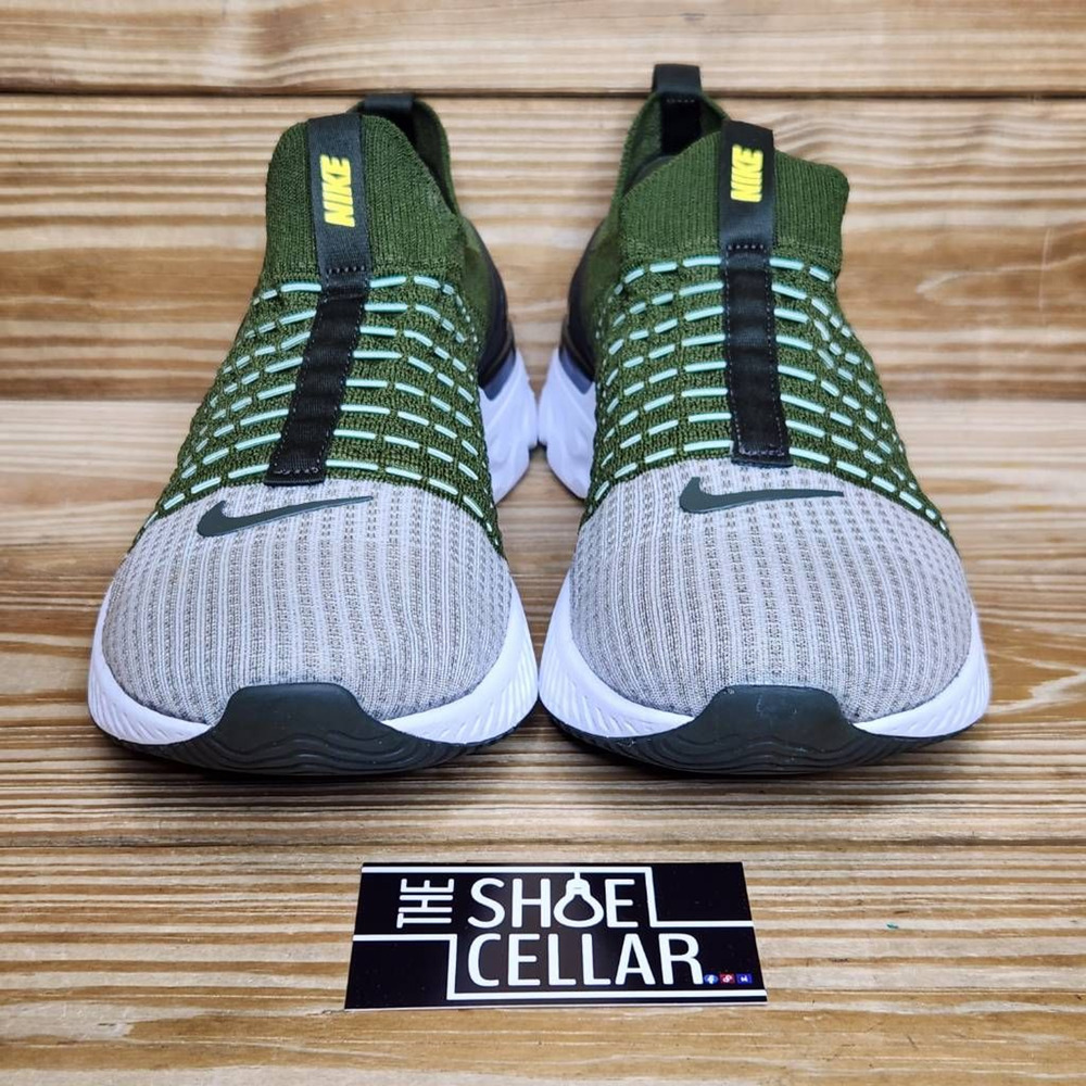 Nike Mens React Phantom Run Flyknit 2 Running Shoes Green DX2311-300 11M New - Picture 4 of 9